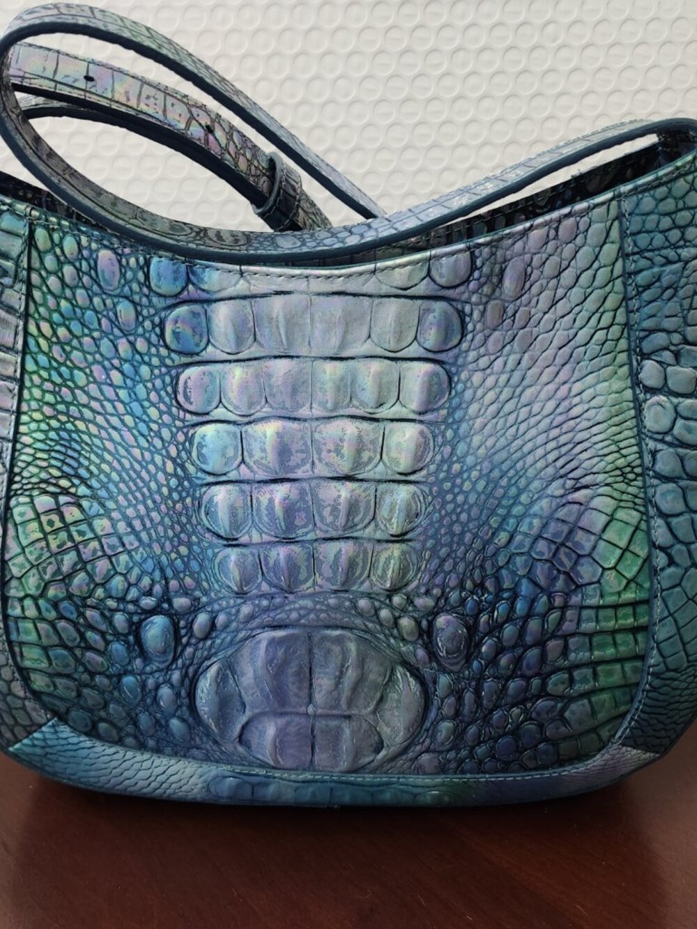 Brahmin Small Johanna Blue Topaz Melbourne Excellent Condition - Picture 2 of 4